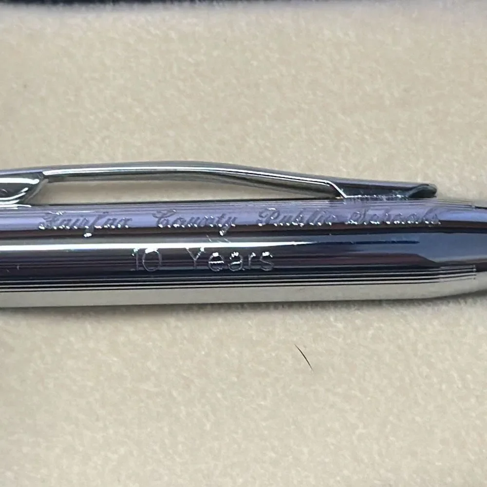 Cross Pen Engraved Fairfax County Public Schools 10 Years‎  Pen in Original Box